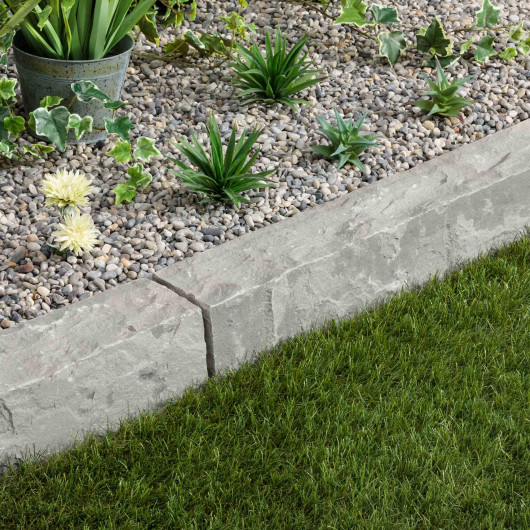 Bordure de jardin Grès Kandla Gris 100x12x12 cm
