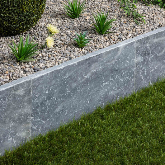 Bordure de jardin Pierre d'Adana Gris / Bleu 61x40,6x3 cm