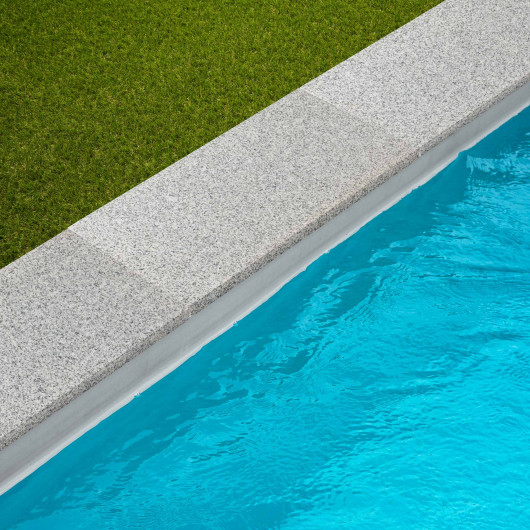 Margelle de piscine Granit Gris Clair 60x30x3 cm Bord Droit