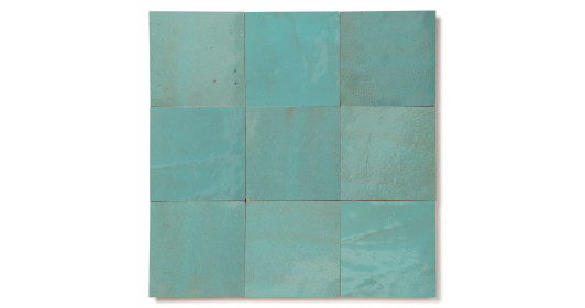 Carrelage Zellige Marocain Bleu Maldives 10x10 cm