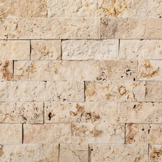Brique de parement Travertin Beige Nuancé LLx5 cm