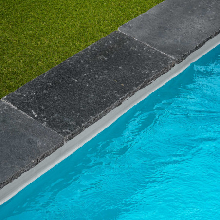 Margelle de piscine Pierre de Tandur Noir 80x40x4 cm Bord Naturel