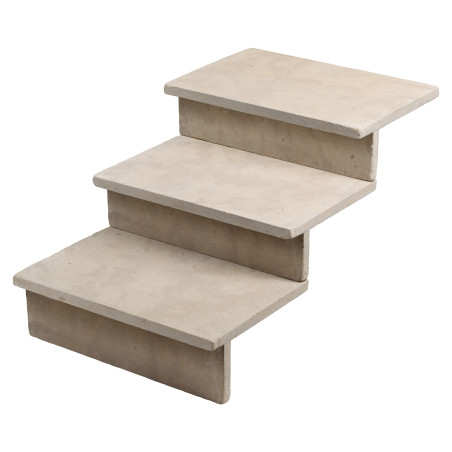 Dessus de marche Pierre de l'Atlas Beige 60x40x3 cm Bord Droit