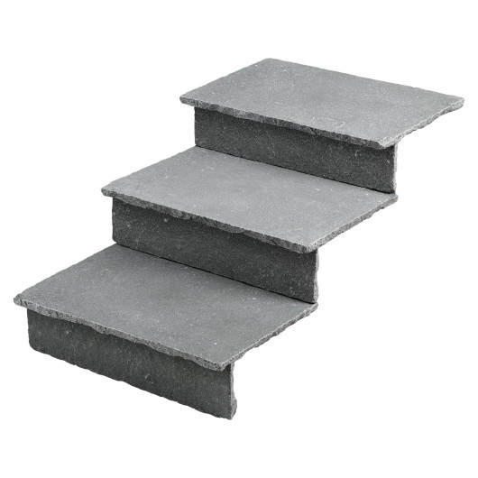 Dessus de marche pierre naturelle Tandur Gris 60x40x2 cm Bord Naturel