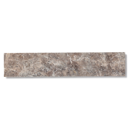 Plinthe Travertin Gris Silver 40,6x8x1,2 cm Vieillie