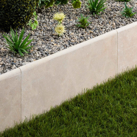 Bordure de jardin Pierre de l'Atlas Beige 61x33x3 cm