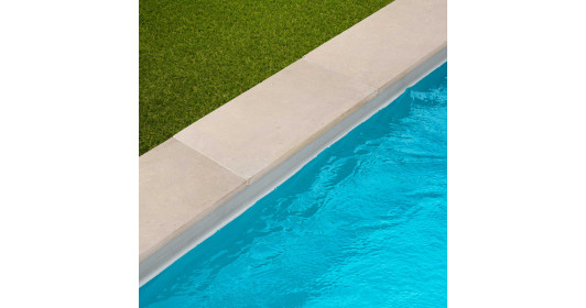 Margelle de piscine Pierre de l'Atlas Beige 61x33x3 cm Bord Droit
