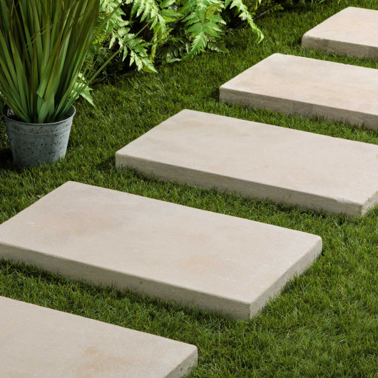 Pas japonais Rectangle Pierre de l'Atlas Beige 61x33x5 cm