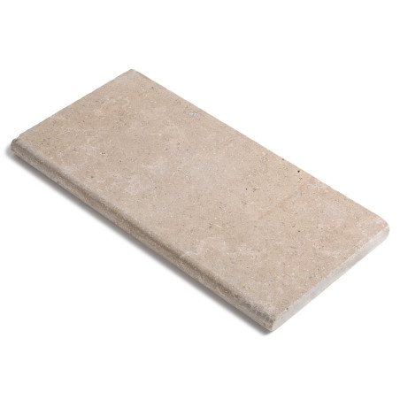Dessus de marche Pierre d'Egypte Beige 60x30x3 cm Bord 1/2 Rond