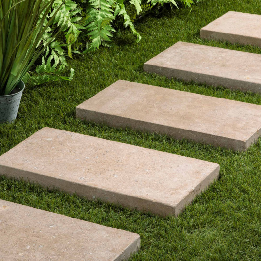 Pas japonais Rectangle Pierre d'Egypte Beige 60x30x5 cm