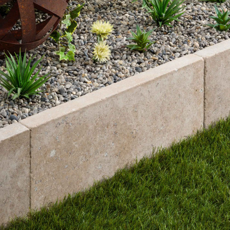 Bordure de jardin Pierre d'Egypte Beige 60x30x5 cm