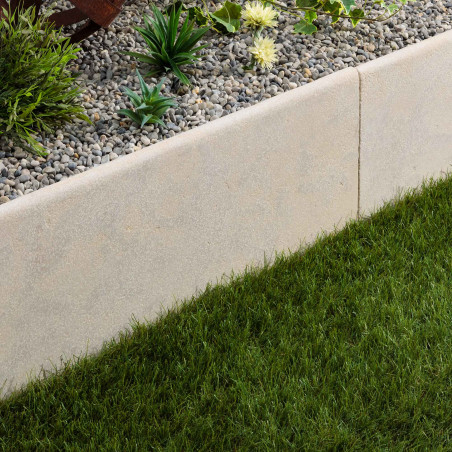 Bordure de jardin Pierre de l'Atlas Beige 100x35x3 cm