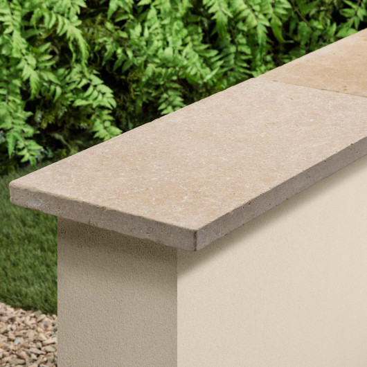 Couvertine pour mur en pierre naturelle Egypte Beige 60x30x3 cm