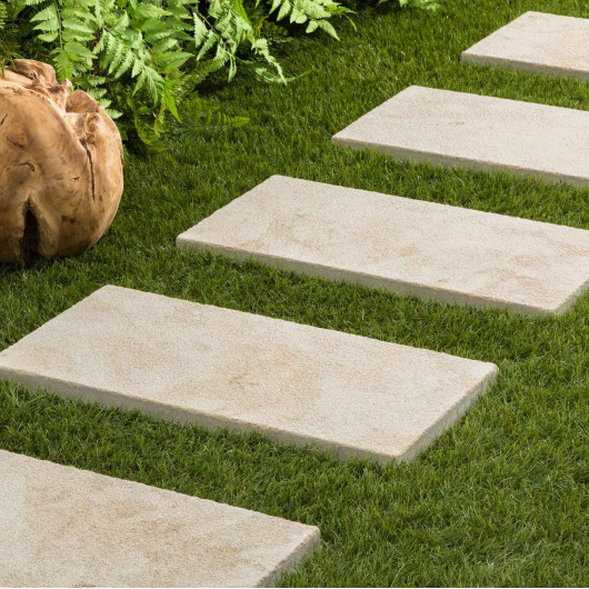 Pas japonais Rectangle Pierre de l'Atlas Beige 60x30x3 cm