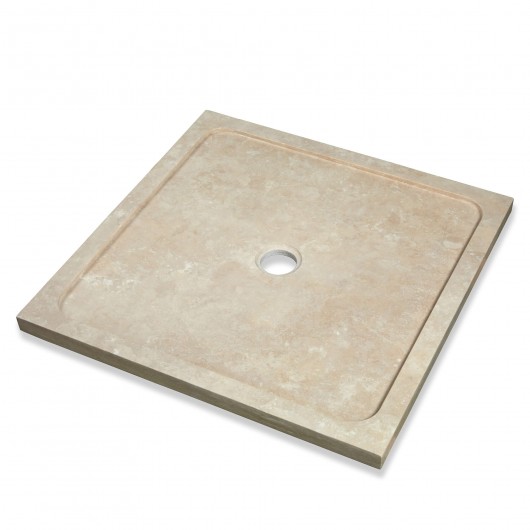 Receveur de douche Travertin Beige Clair 90x90x5 cm