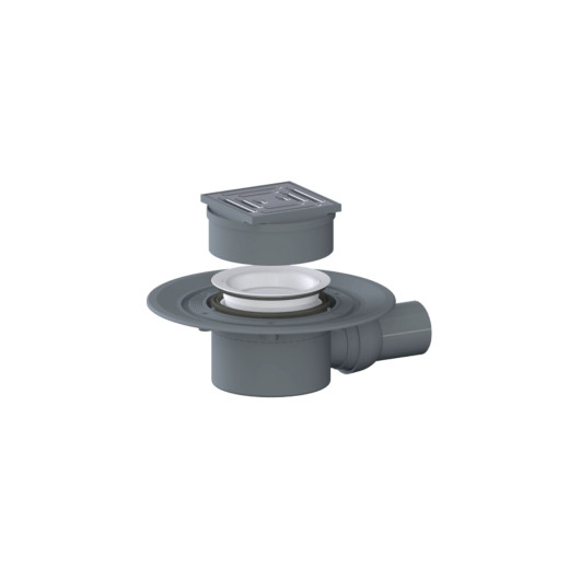 Siphon à sortie horizontale pour receveur prêt à carreler – Écoulement en un point - Sopro