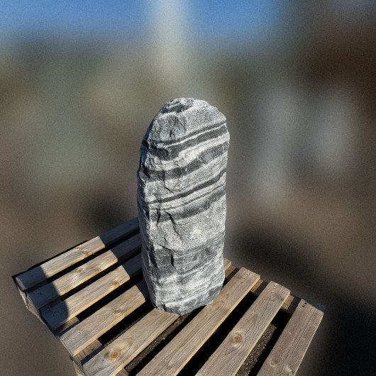 Monolithe décoratif pierre naturelle Marbre Gris 001 - Pièce unique