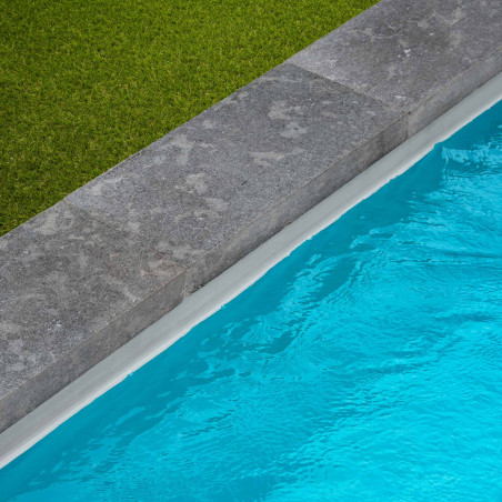 Margelle de piscine Pierre d'Egypte Grise 60x30x8 cm Bord Droit