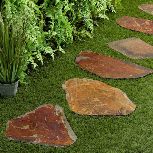 Pas japonais Irrégulier Ardoise Multicolore 50-70x3 cm