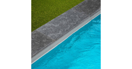 Margelle de piscine Pierre d'Egypte Grise 60x30x3 cm Bord 1/2 Rond