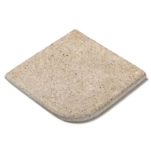 Margelle angle sortant Pierre d'Egypte Bronze 30x30x3 cm Bord