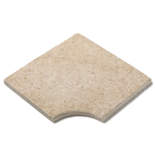 Margelle angle rentrant Pierre d'Egypte Bronze 42,5x42,5x3 cm Bord