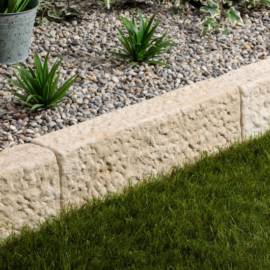 Bordure de jardin Pierre de l'Atlas Beige 50x15x8 cm