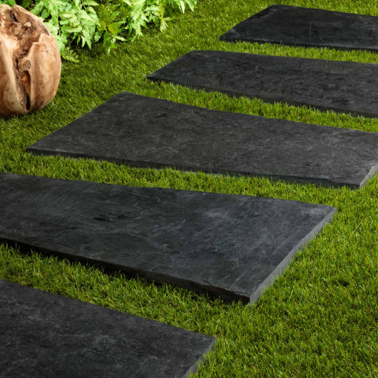 Pas japonais Trapèze Ardoise Noire 80x30/50x3 cm