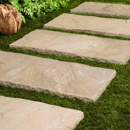 Pas japonais Rectangle Grès Kandla Beige 100x50x4 cm