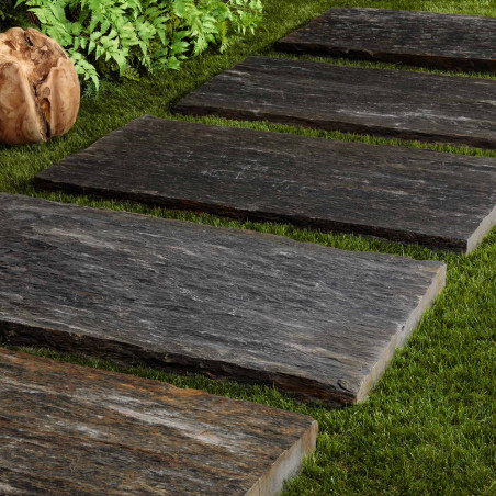 Pas japonais Rectangle Schiste 100x50x3-7 cm