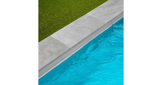 Margelle de piscine Pierre de l'Atlas Gris 61x33x3 cm Bord 1/2 Rond