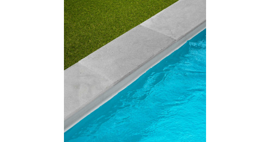 Margelle de piscine Pierre de l'Atlas Gris 61x33x3 cm Bord Droit