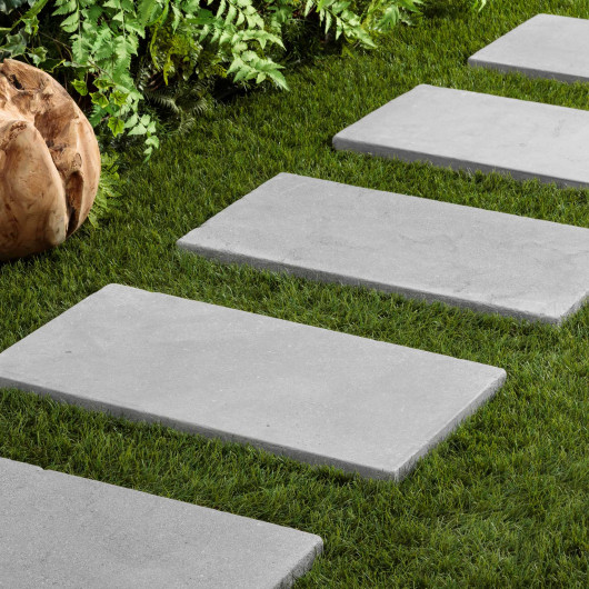 Pas japonais Rectangle Pierre de l'Atlas Gris 61x33x3 cm