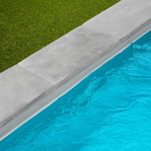 Margelle de piscine Pierre de l'Atlas Gris 61x33x5 cm Bord Droit