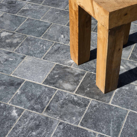 Pavé Pierre d'Adana Gris Bleu Foncé 15,25x15,25x3 cm