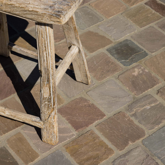 Pavé Grès Kandla Multicolore 14x14x3-5 cm