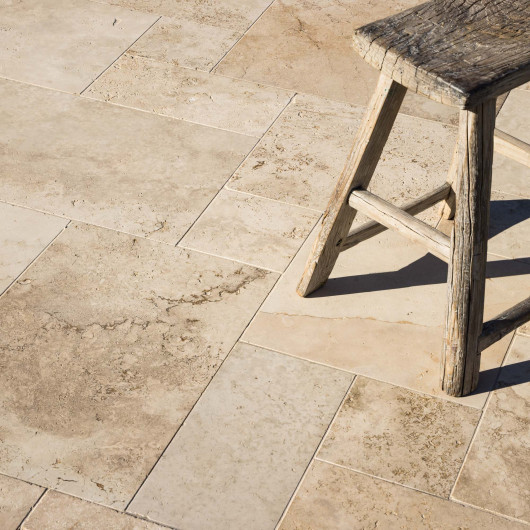Carrelage Travertin Beige Nuancé Opus 4 x1,2 cm - Intérieur et Extérieur