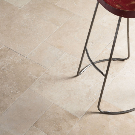 Carrelage Travertin Beige Clair Opus 4 x1,2 cm - Intérieur et Extérieur
