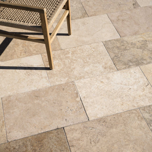 Carrelage Travertin Mix 61x40,6x1,2 cm - Intérieur et Extérieur