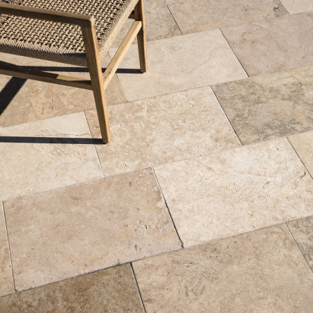 Carrelage Travertin Mix 61x40,6x1,2 cm - Intérieur et Extérieur