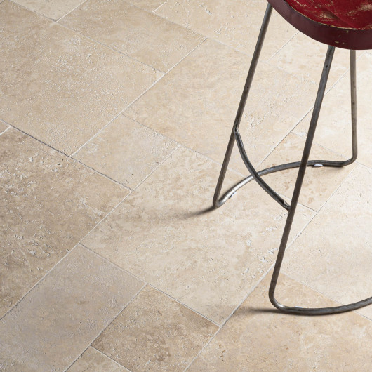 Carrelage Travertin Rustique Clair Opus 4 x1,2 cm - Intérieur et Extérieur