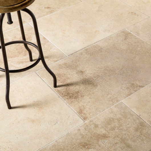 Carrelage Travertin Beige Nuancé 91,5x61x1,2 cm - Intérieur et Extérieur
