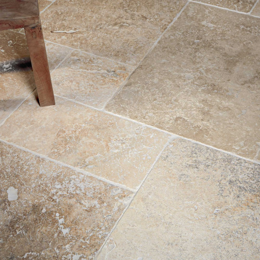 Carrelage Travertin Rustique Nuancé Big Opus x1,5 cm - Intérieur et Extérieur