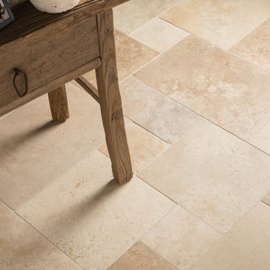 Dallage Travertin Beige Nuancé Opus 4 x3 cm - Extérieur