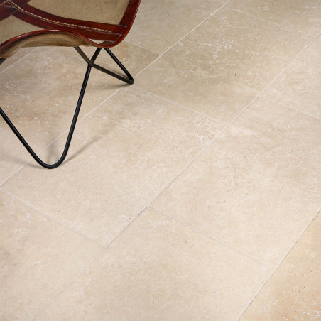 Carrelage Travertin Beige Clair 61x40,6x1,2 cm - Intérieur et Extérieur
