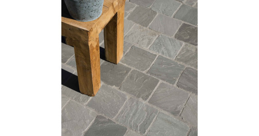 Pavé Grès Kandla Gris 14x14x3-5 cm