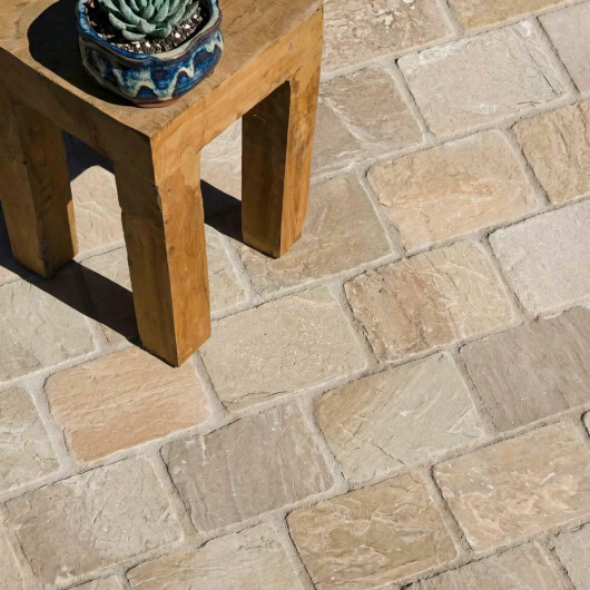 Pavé Grès Kandla Beige 20x14x2-2,5 cm