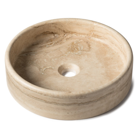 Vasque à Poser Ronde, Beige, Pour Salle De Bain, 37.5cm, D'occasion