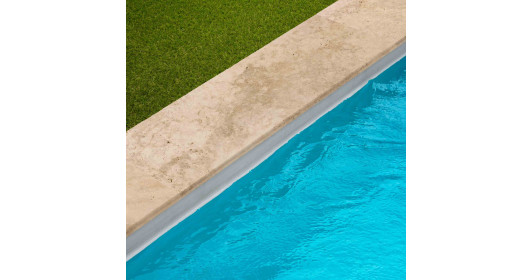 Margelle de piscine Travertin Beige Nuancé 100x33x3 cm Bord 1/2 Rond