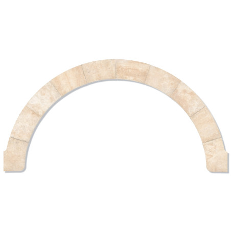 Margelles pour escalier roman Travertin Beige Clair 150x33x3 cm Bord 1/2 Rond